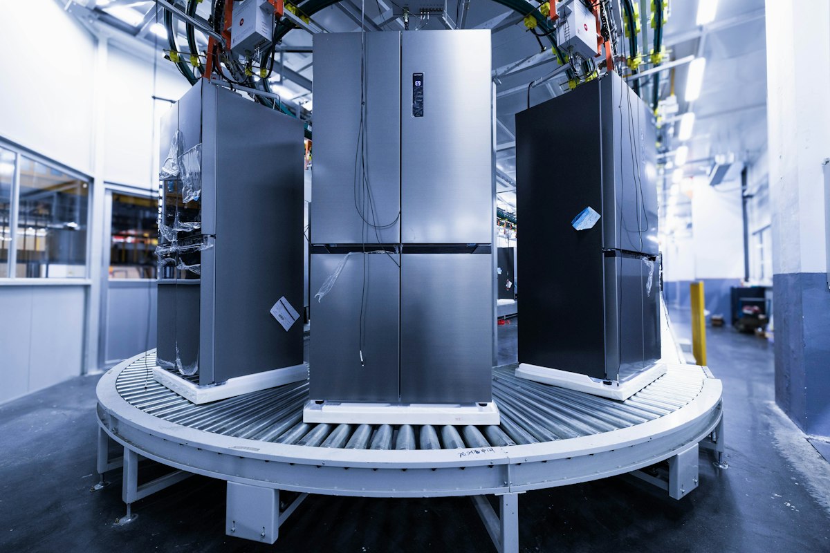 Row of fridges