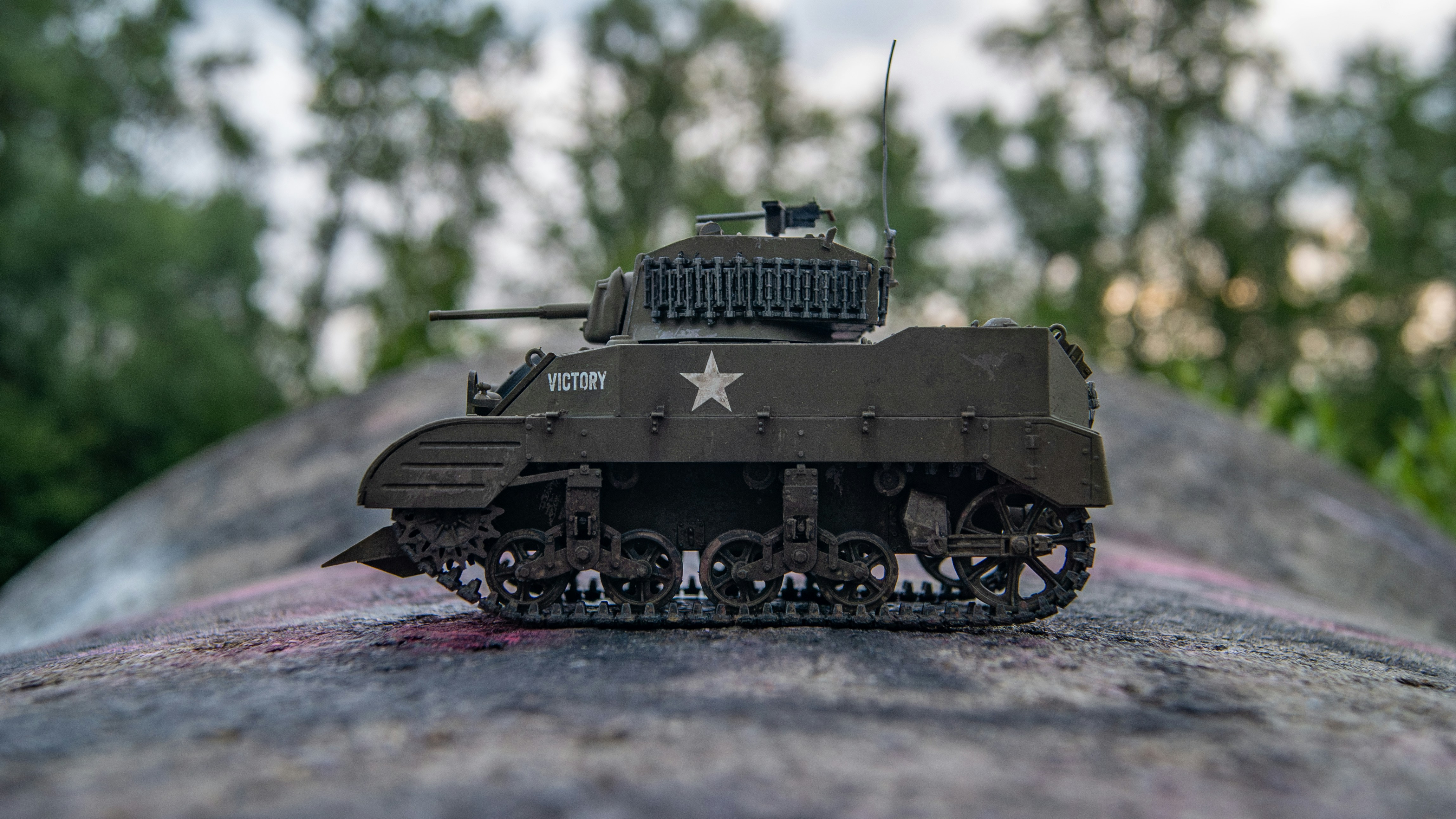 My model of the American M5 Light Tank in 1:35 scale