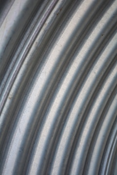 a close up view of a metal tube