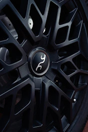 a close up of a tire on a vehicle