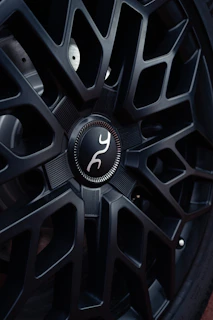 a close up of a tire on a vehicle