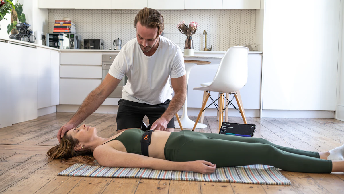 Ruhige Atem- und Entspannungsübung auf einer Yogamatte