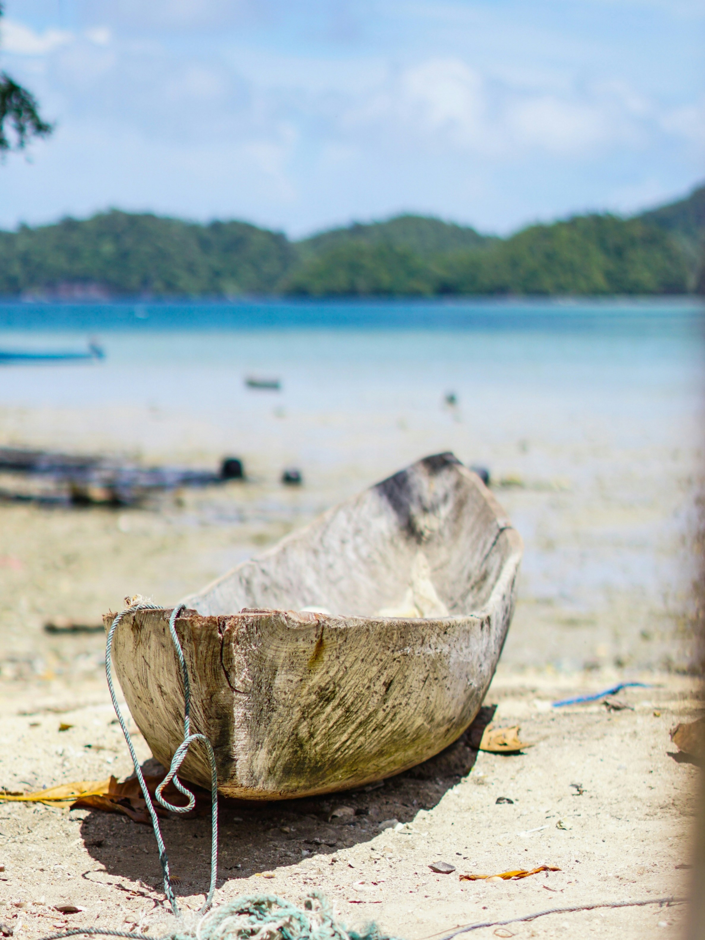 perahu yang duduk di atas pantai berpasir