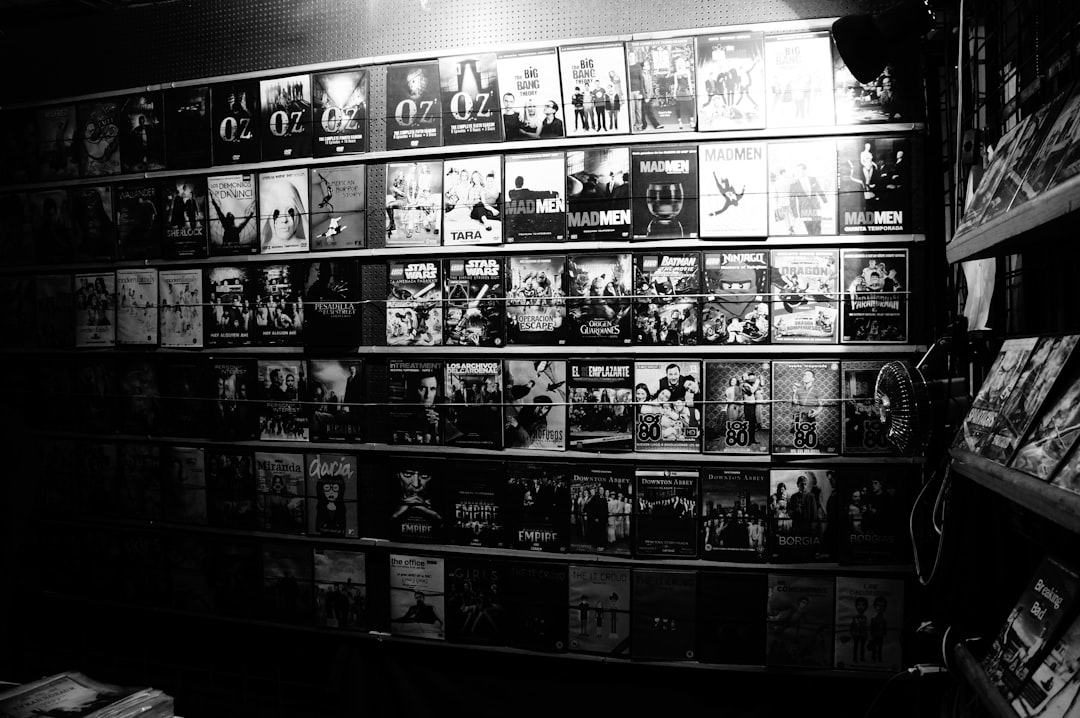 a room filled with lots of records and cds,