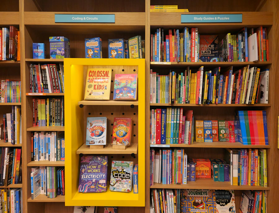 A book shelf filled with lots of books