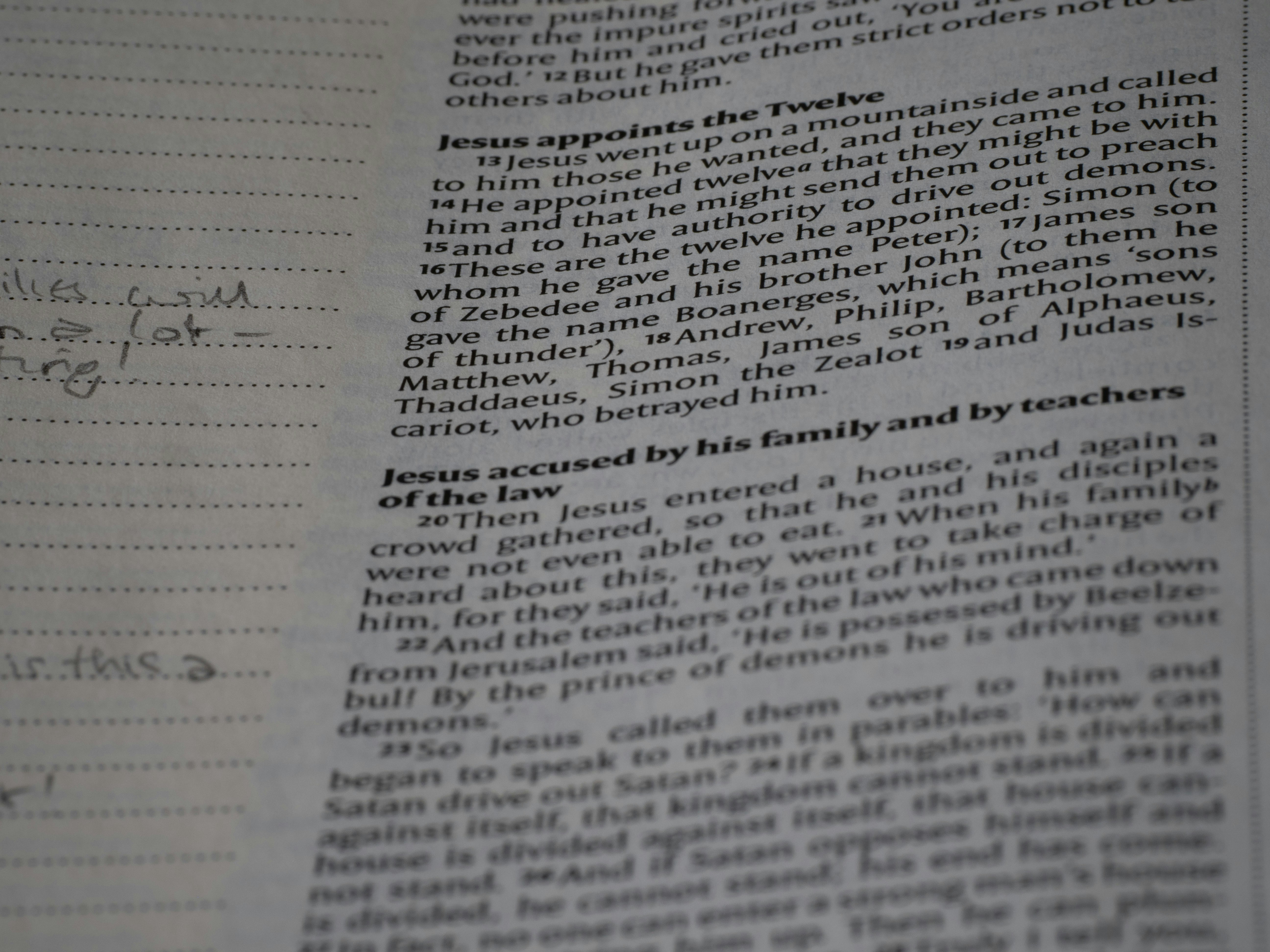 a close up of a book with writing on it