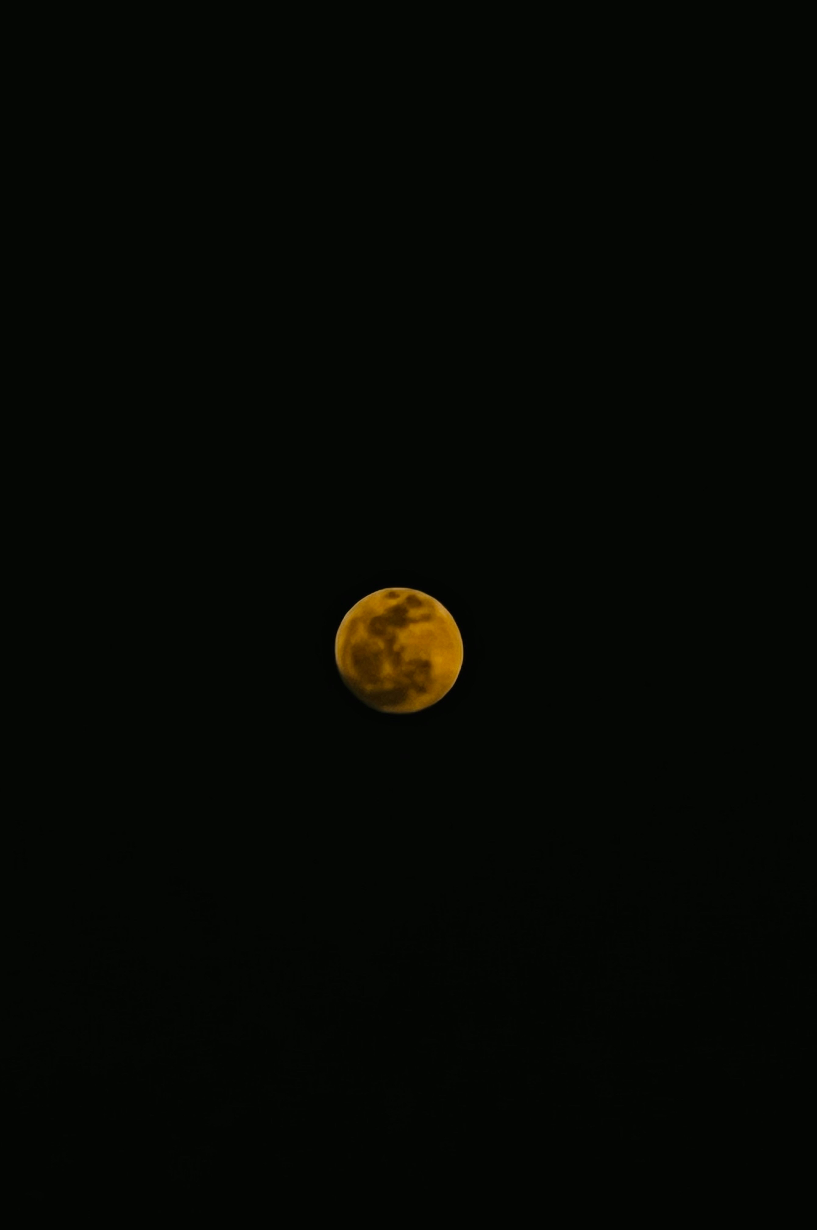Se ve una luna llena en el cielo oscuro