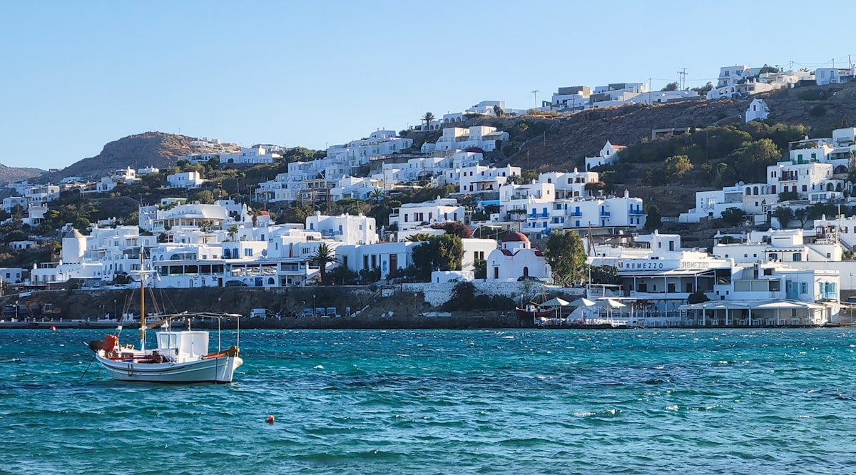 Pollonia fishing village waterfront on Milos