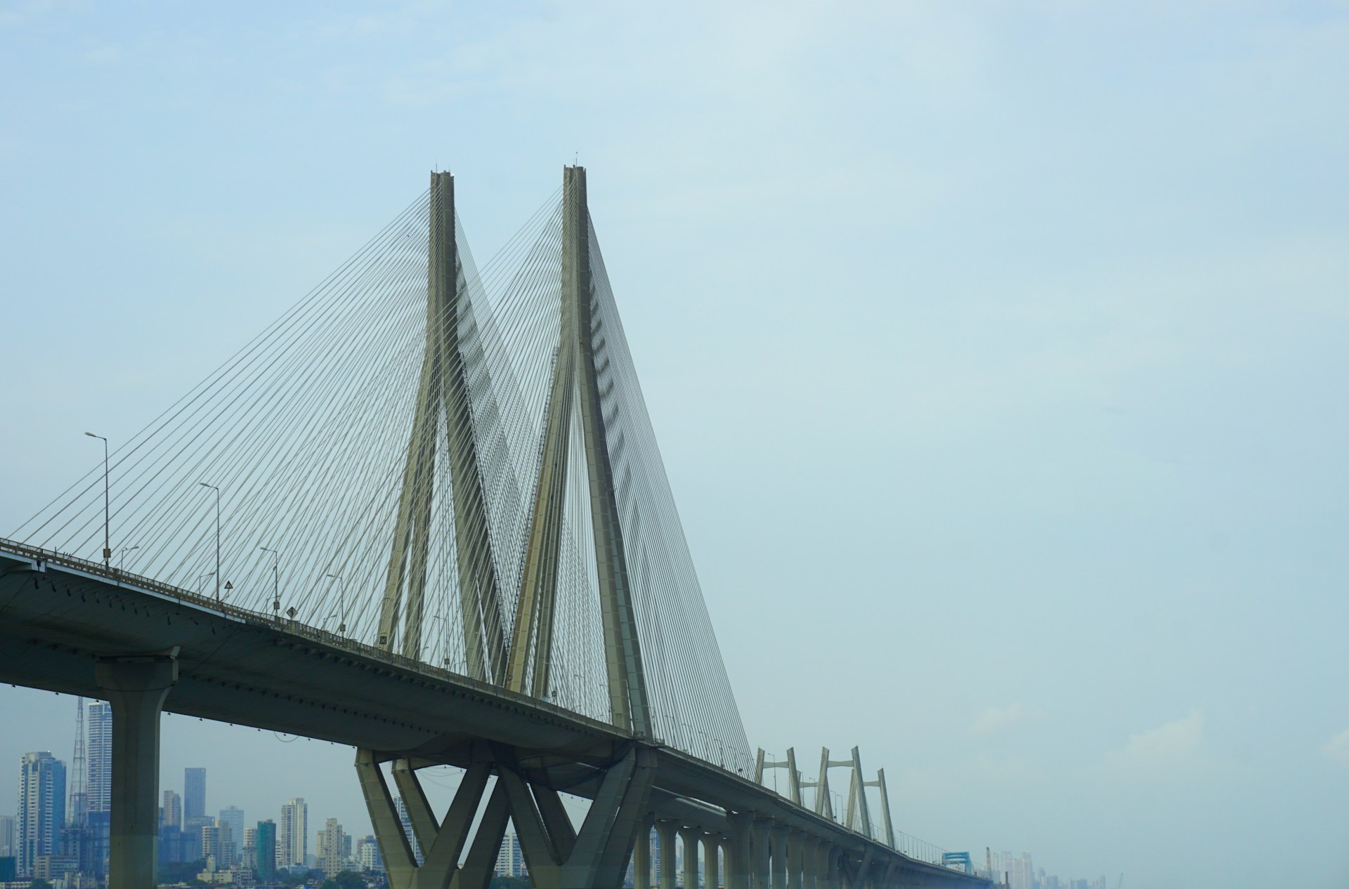 a large bridge spanning over a large body of water
