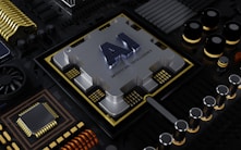 a computer processor with the letter a on top of it