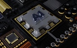a computer processor with the letter a on top of it