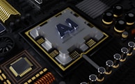 a computer processor with the letter a on top of it