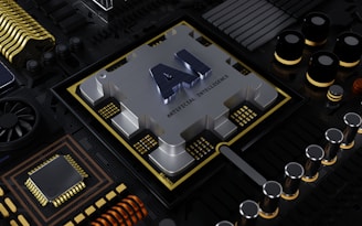 a computer processor with the letter a on top of it