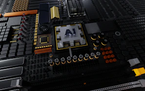 a close up of a computer motherboard with many components and a special AI Processor
