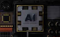 a computer chip with the letter ai on it