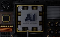 a computer chip with the letter ai on it