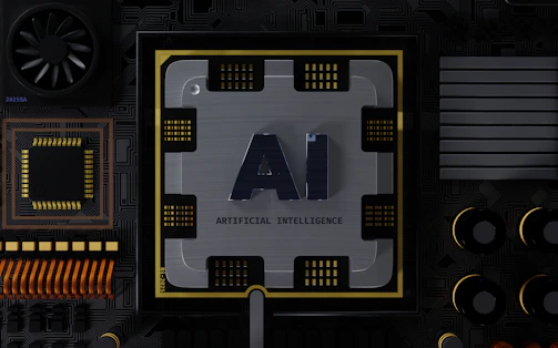 a computer chip with the letter ai on it