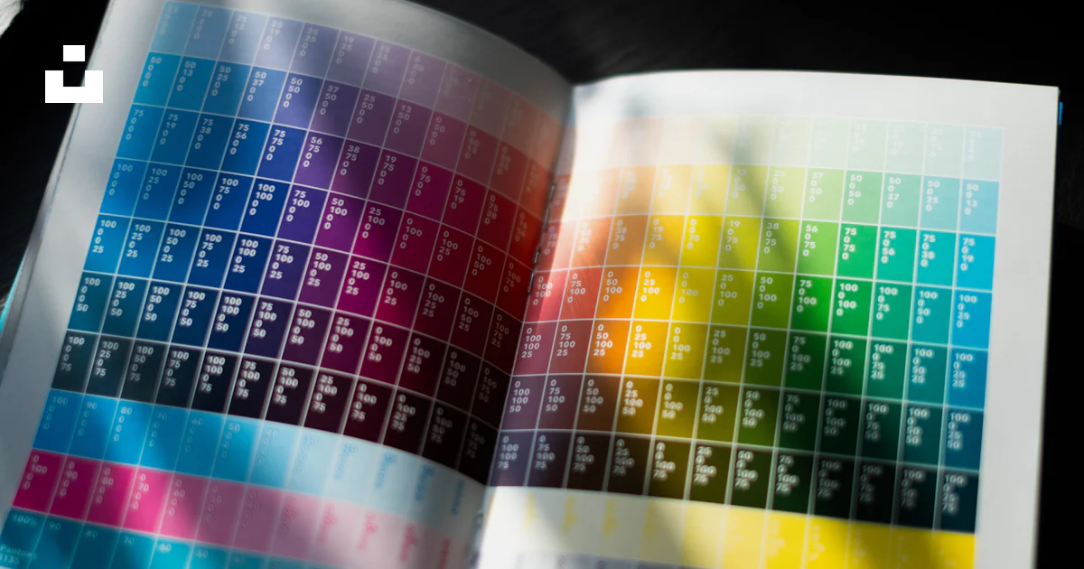 A close up of a book with a color code photo – Free Color Image on Unsplash