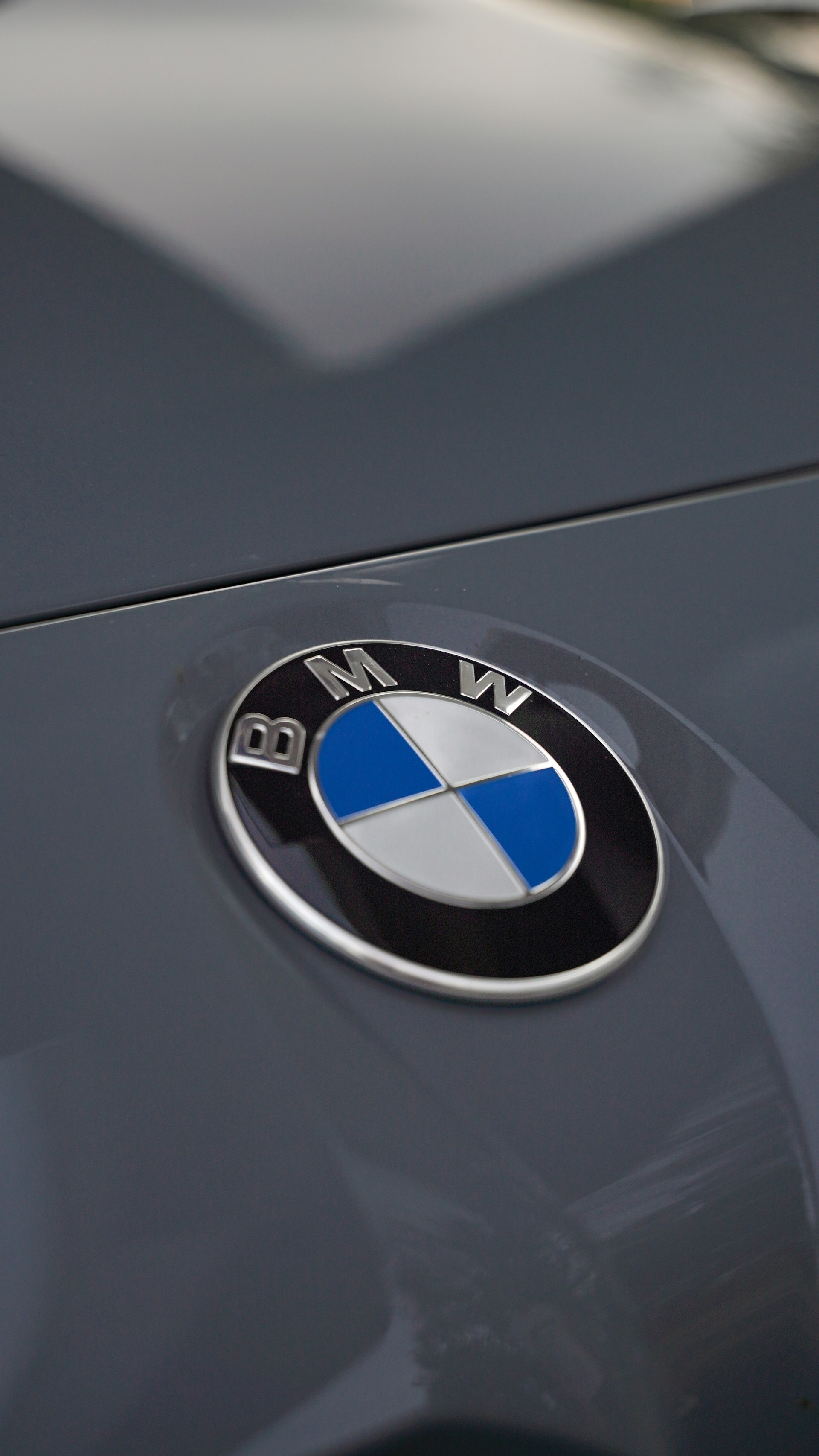 a close up of a bmw logo on a car