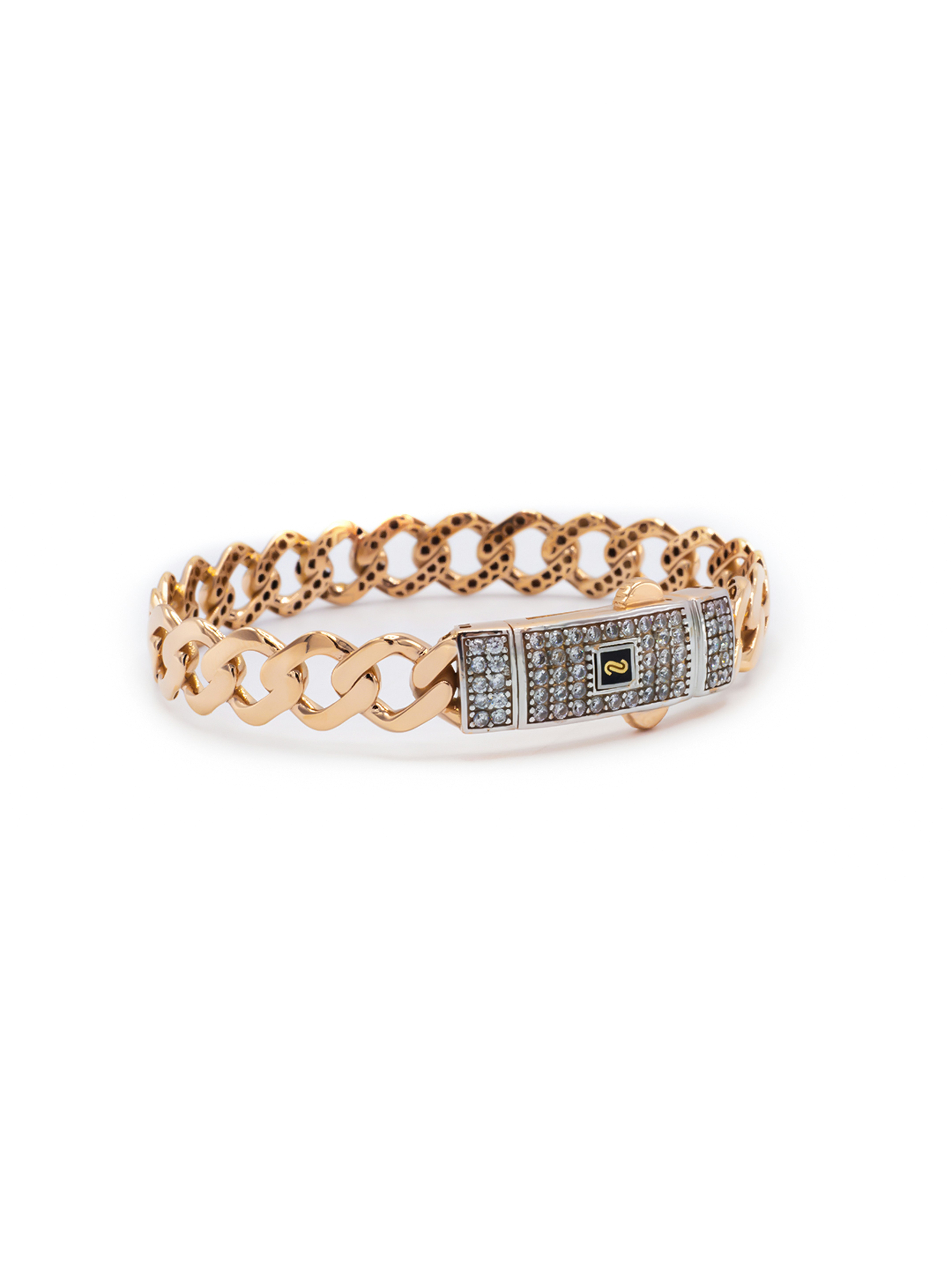 a gold and diamond bracelet