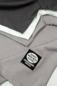 a close up of a shirt with a label on it