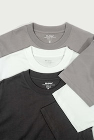 a group of three different colored t - shirts