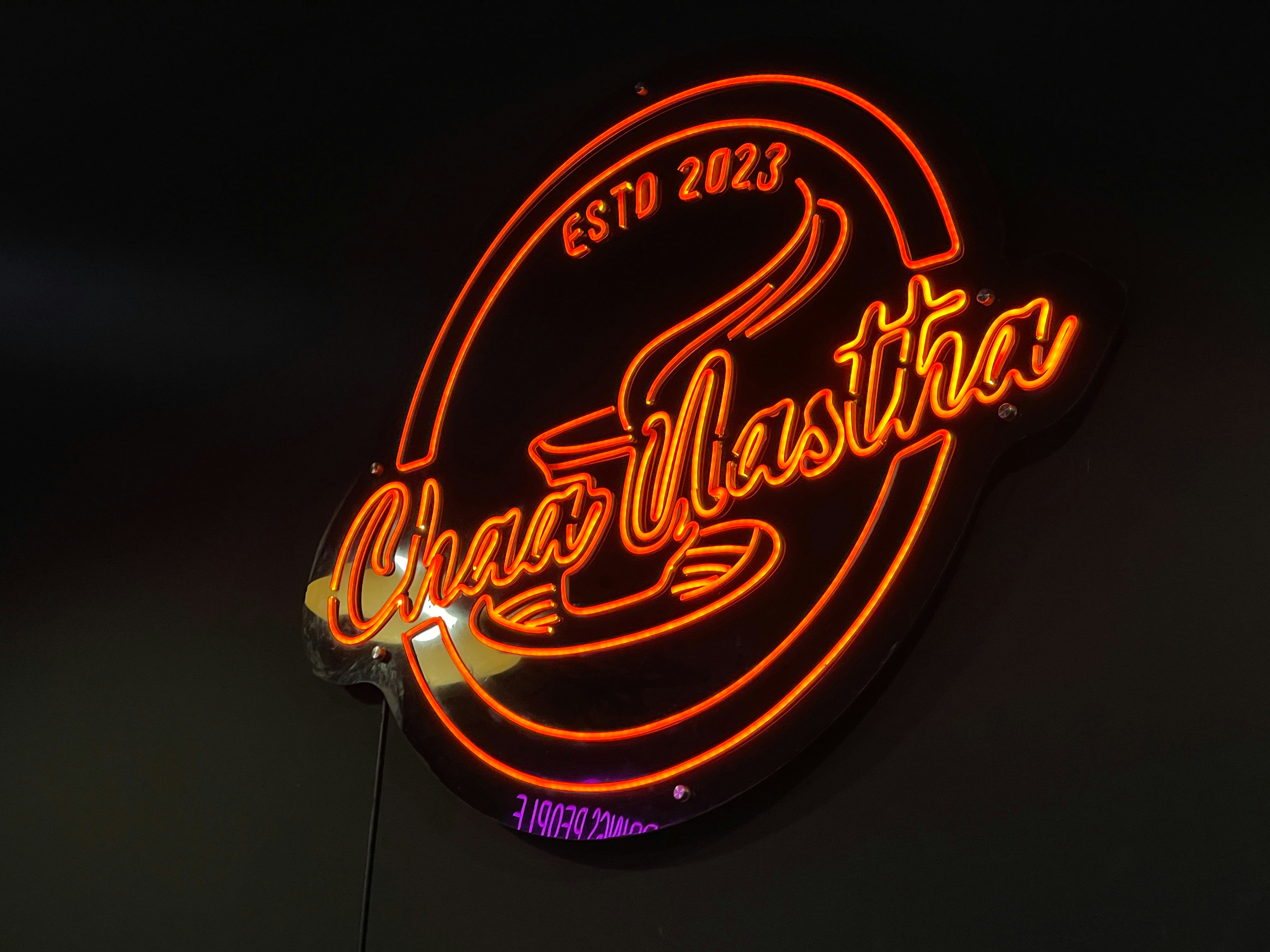 Neon restaurant sign