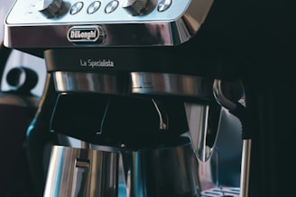 a coffee maker sitting on top of a counter
