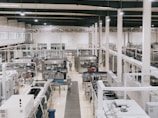 a factory filled with lots of machines and equipment