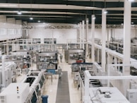 a factory filled with lots of machines and equipment