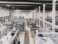 a factory filled with lots of machines and equipment
