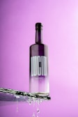 a bottle of vodka sitting on top of a table