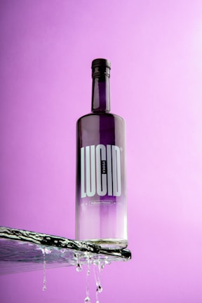 a bottle of vodka sitting on top of a table