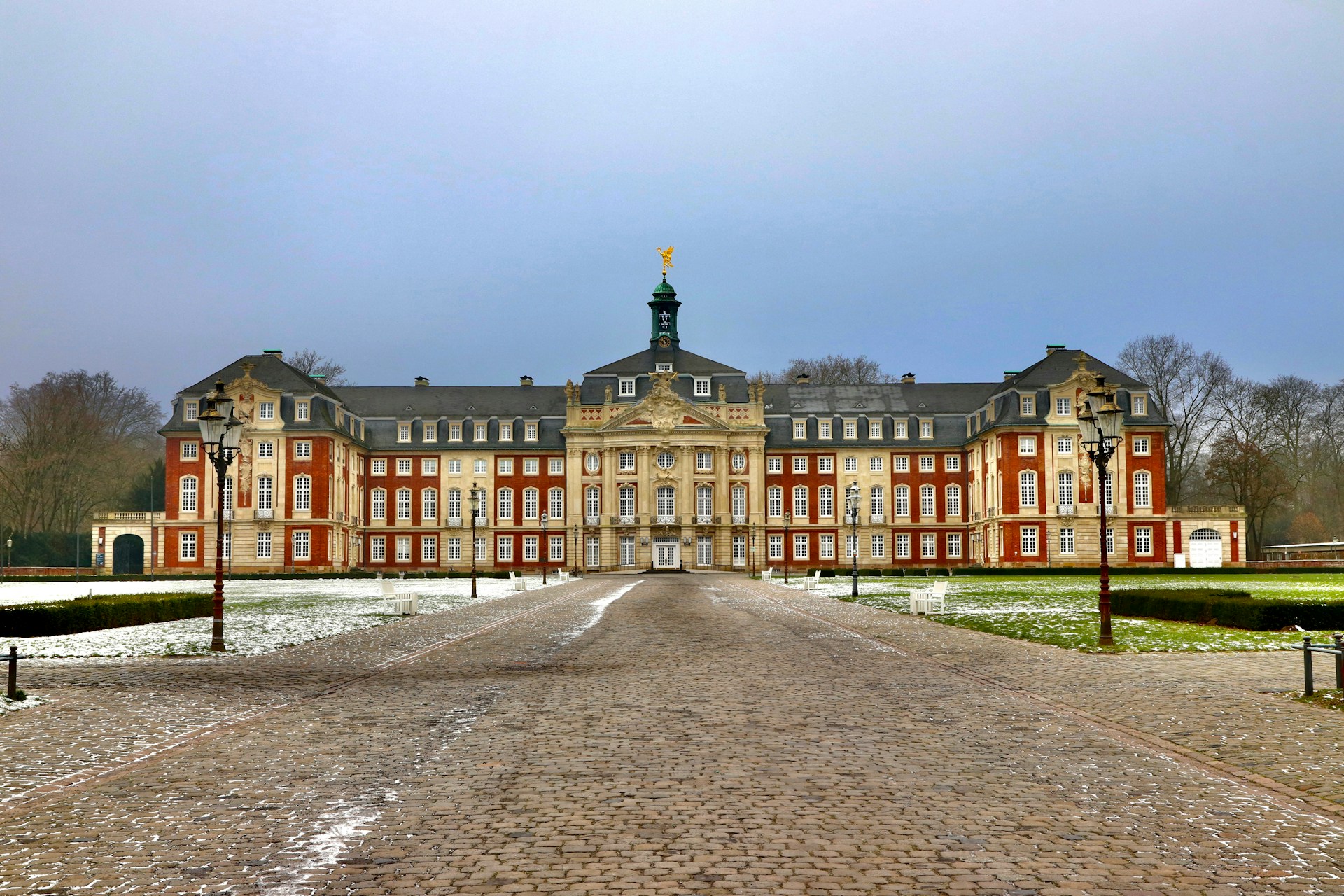 a large building with a clock tower on top of it