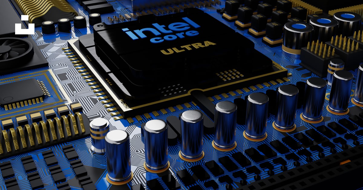 A computer processor with intel core logo on it photo – Free Hardware ...