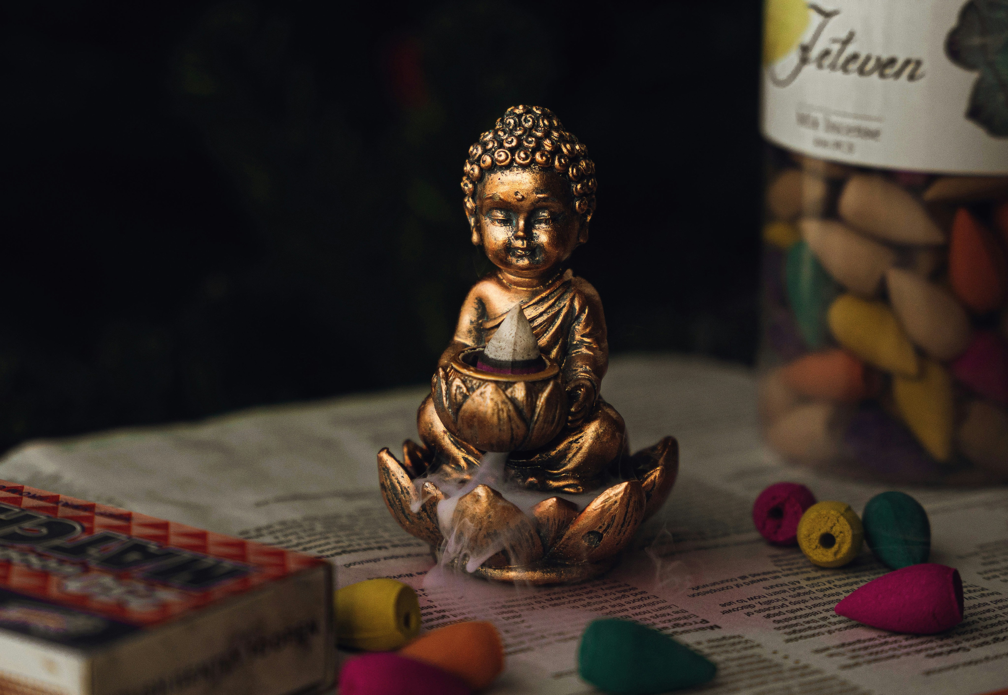 Buddha with incense