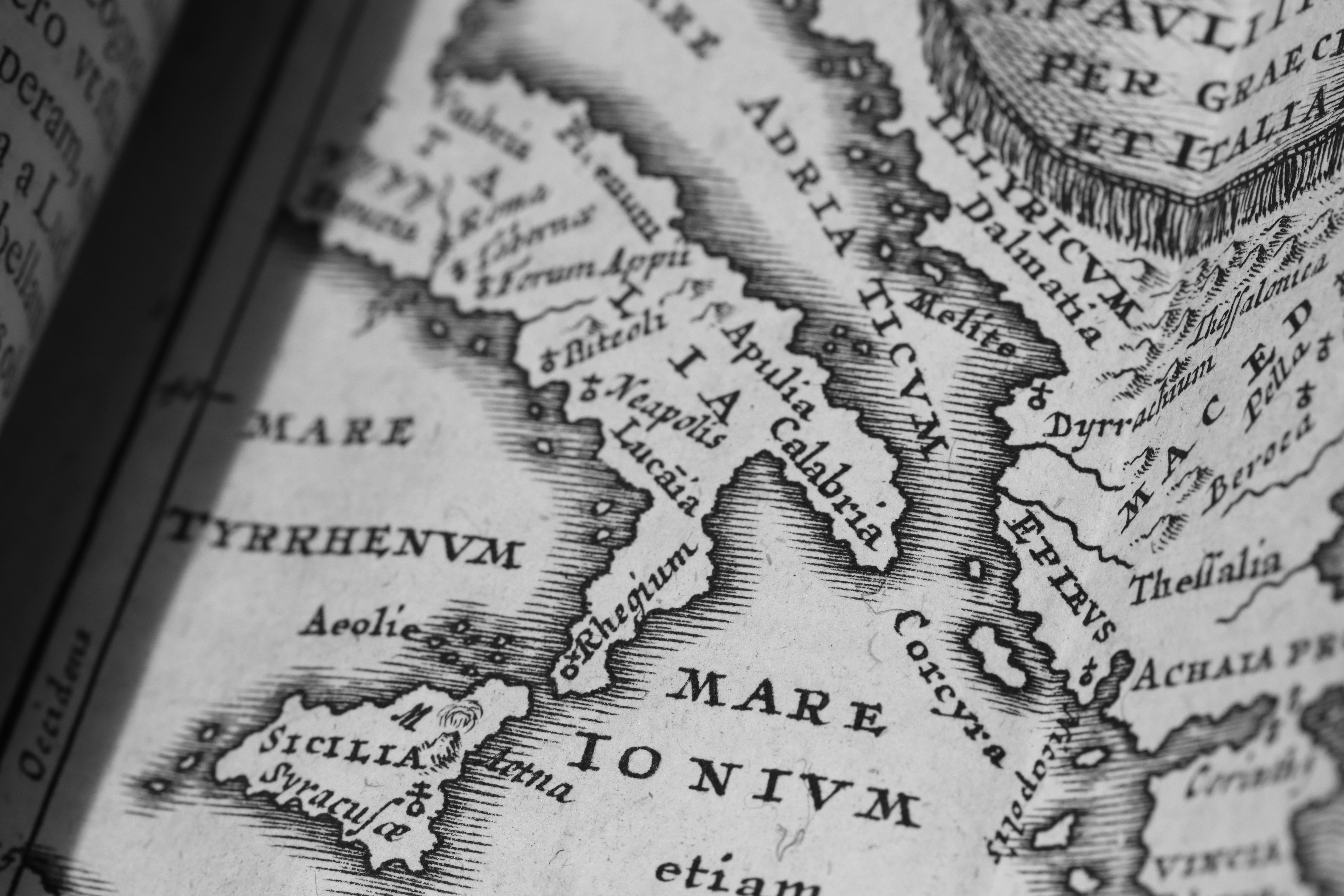 an old book with a map on it