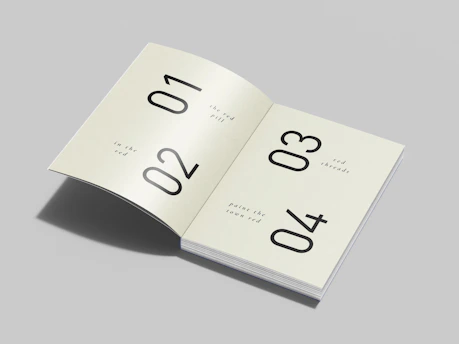 an open book with numbers on it