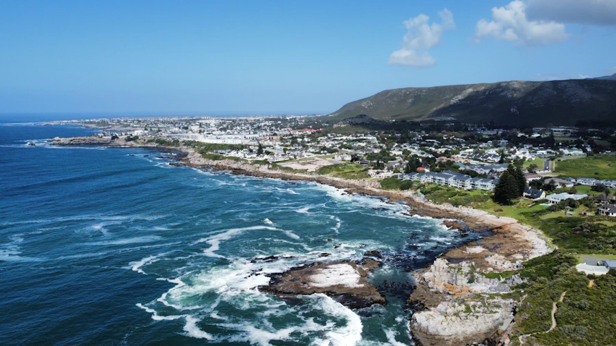 Costa de Hermanus, Sudáfrica, vista aérea