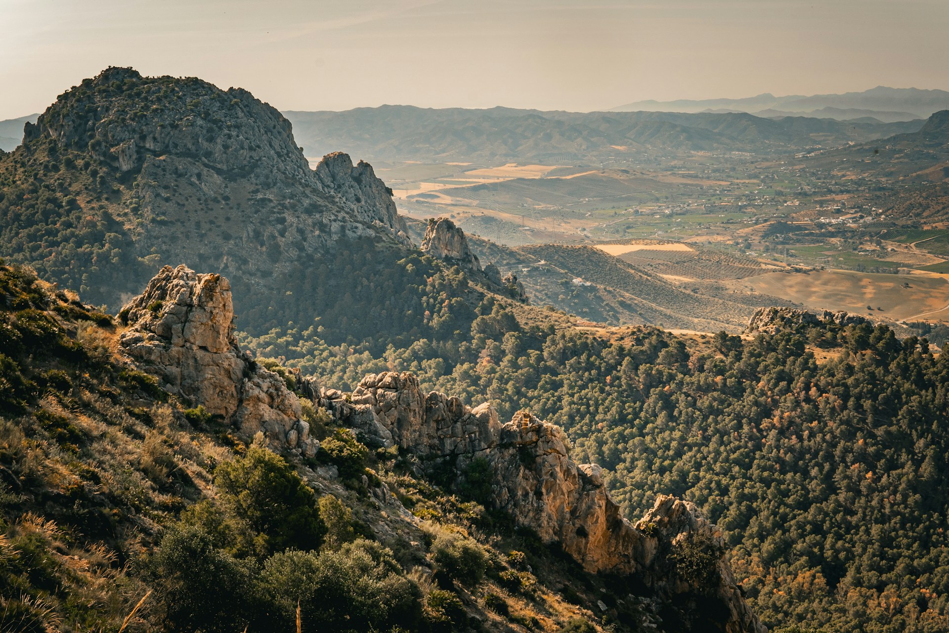 a view of mountains and valleys from a high point of view