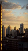 a view of a city with tall buildings