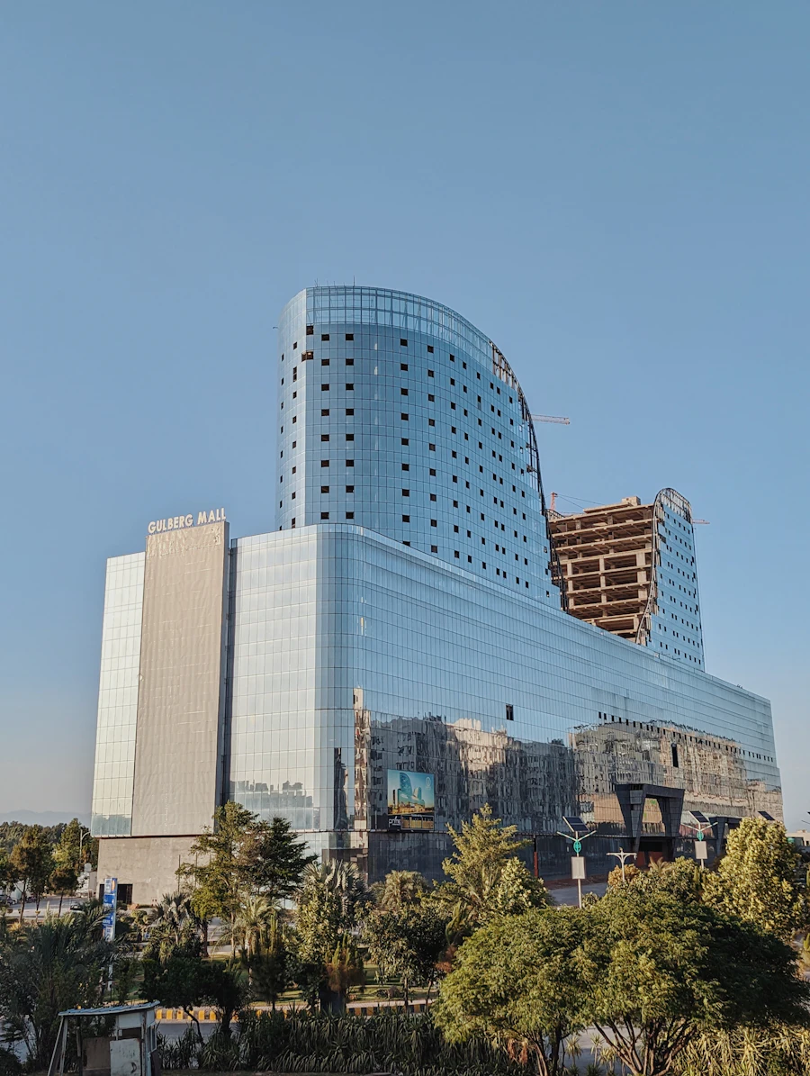 A new glass building rising in Islamabad