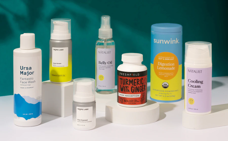a variety of skin care products sitting on a table