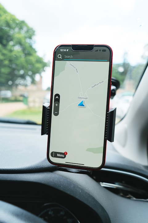 Mapa sendo exibido no celular