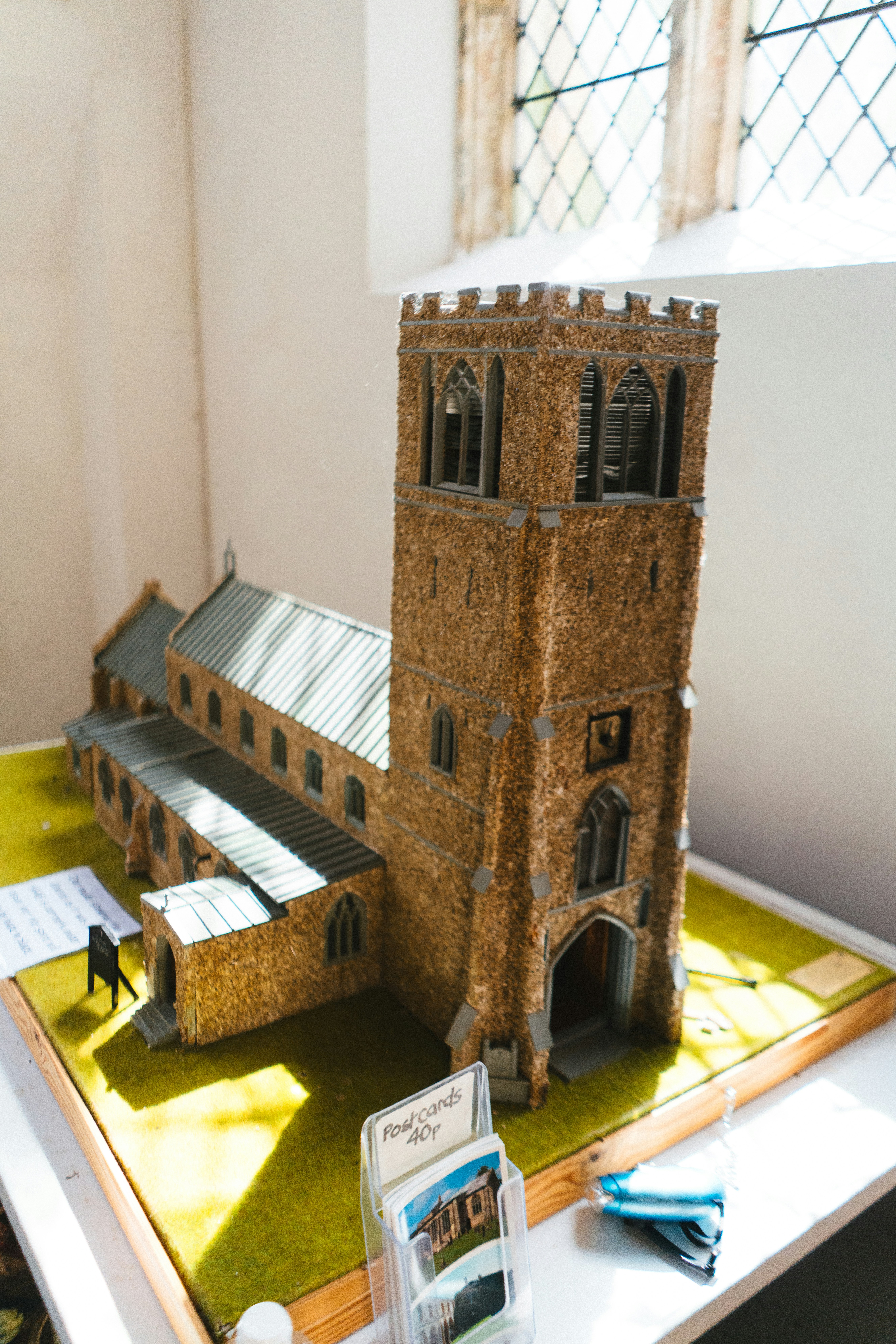 a model of a building on a table