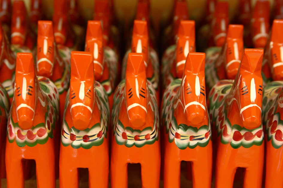 a close up of a row of orange toothbrushes
