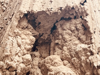 a close up of a very large rock formation