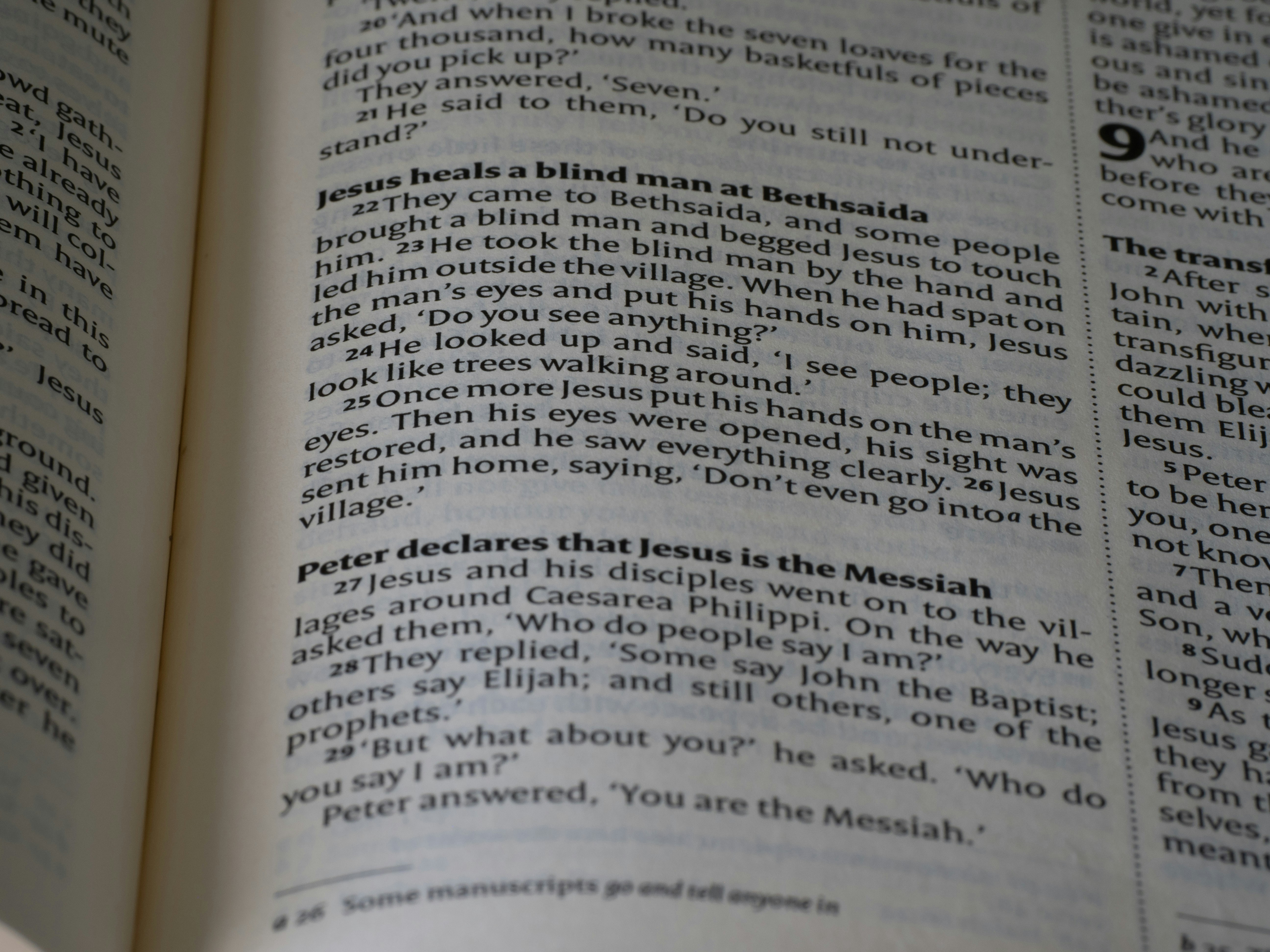 close up, bokeh, bible, new testament, christian, history, text, reading, bible study, devotions, christianity, scripture, Gospel of Mark, Mark, Synoptic Gospel, Gospel,