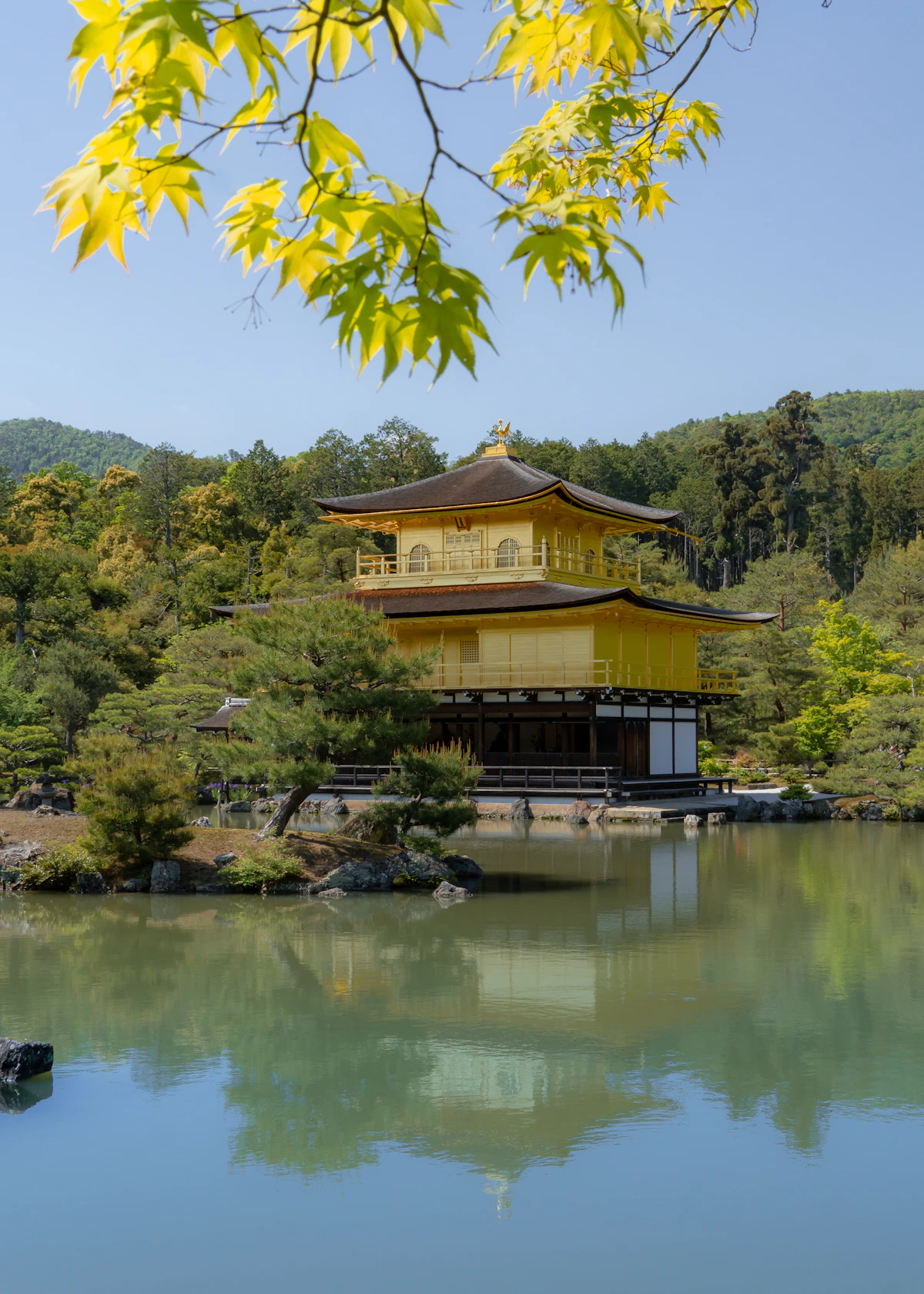 Kinkaku-ji (Golden Pavilion) in Kyoto, reflected in the pond
