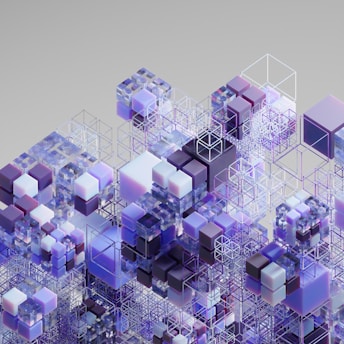 an abstract image of a bunch of cubes